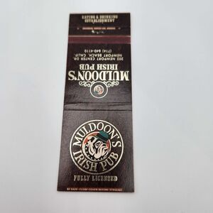 Vintage Matchbook Muldoon's Irish Pub Newport Beach,California 1970s 1980s Ephem
